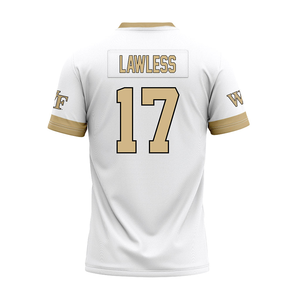 Wake Forest - NCAA Football : Grant Lawless - White Premium Football Jersey-1