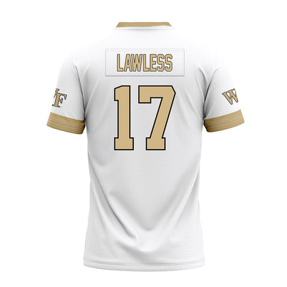 Wake Forest - NCAA Football : Grant Lawless - White Premium Football Jersey-1