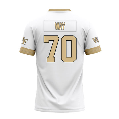 Wake Forest - NCAA Football : Will Way - White Premium Football Jersey-1
