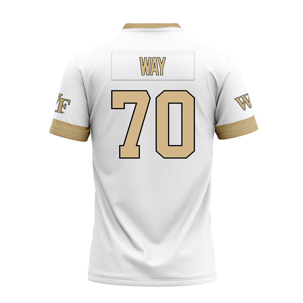 Wake Forest - NCAA Football : Will Way - White Premium Football Jersey-1