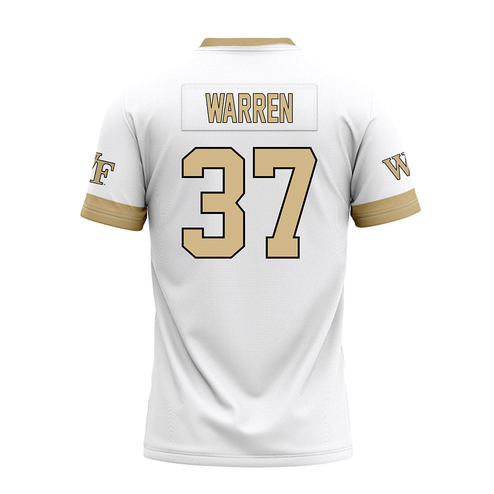 Wake Forest - NCAA Football : Larry Warren - White Premium Football Jersey-1