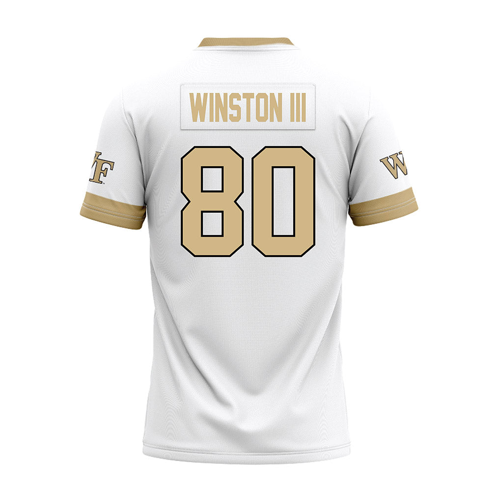 Wake Forest - NCAA Football : Braxton Winston III - White Premium Football Jersey-1