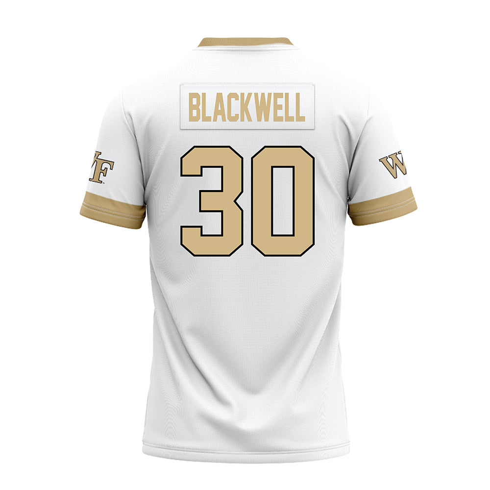 Wake Forest - NCAA Football : Jerron Blackwell - White Premium Football Jersey-1