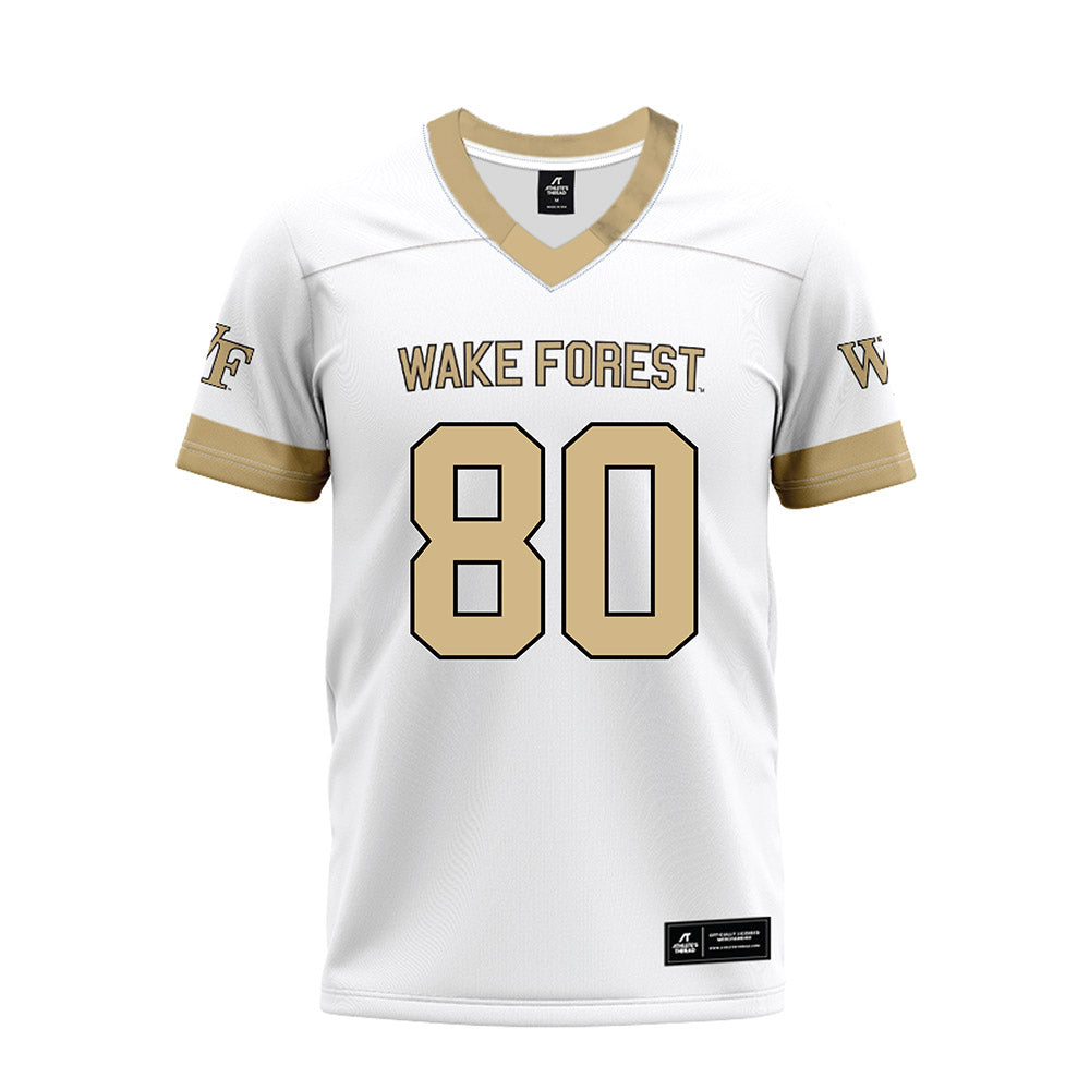 Wake Forest - NCAA Football : Braxton Winston III - White Premium Football Jersey-0