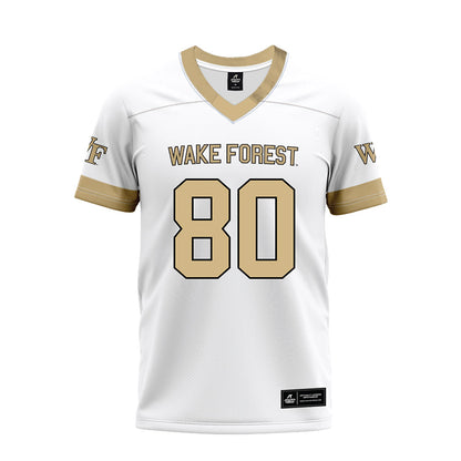 Wake Forest - NCAA Football : Braxton Winston III - White Premium Football Jersey-0