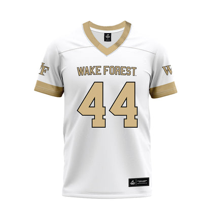 Wake Forest - NCAA Football : Monroe Partin - White Premium Football Jersey-0