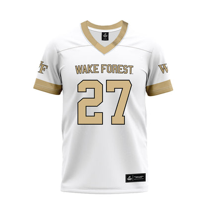Wake Forest - NCAA Football : Ryan Henley - White Premium Football Jersey-0