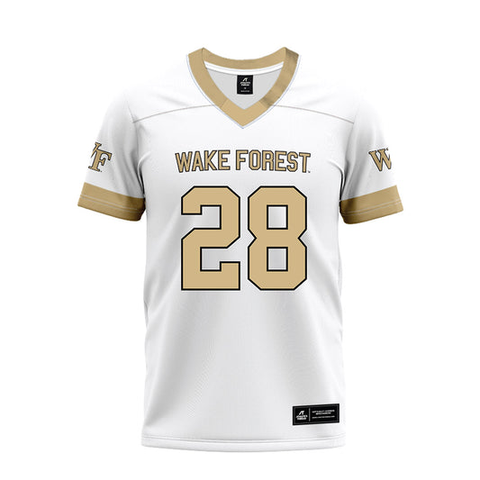 Wake Forest - NCAA Football : Hugh O'Brien - White Premium Football Jersey-0