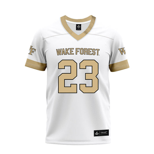 Wake Forest - NCAA Football : Zeek Jackson - White Premium Football Jersey-0