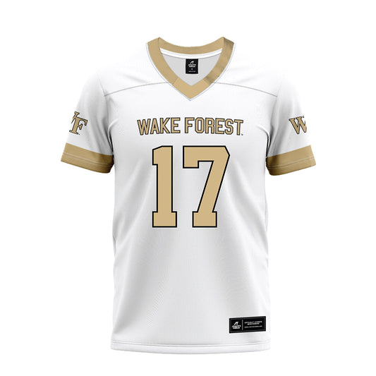 Wake Forest - NCAA Football : Grant Lawless - White Premium Football Jersey-0