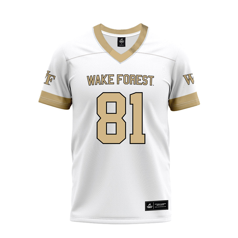Wake Forest - NCAA Football : Landon Morris - White Premium Football Jersey-0