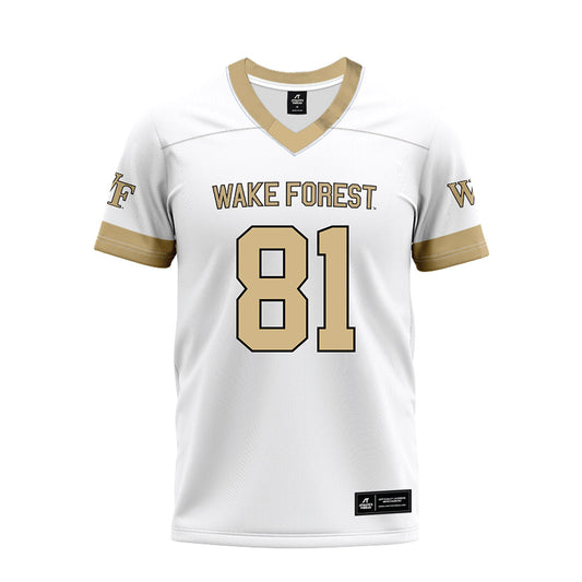 Wake Forest - NCAA Football : Landon Morris - White Premium Football Jersey-0