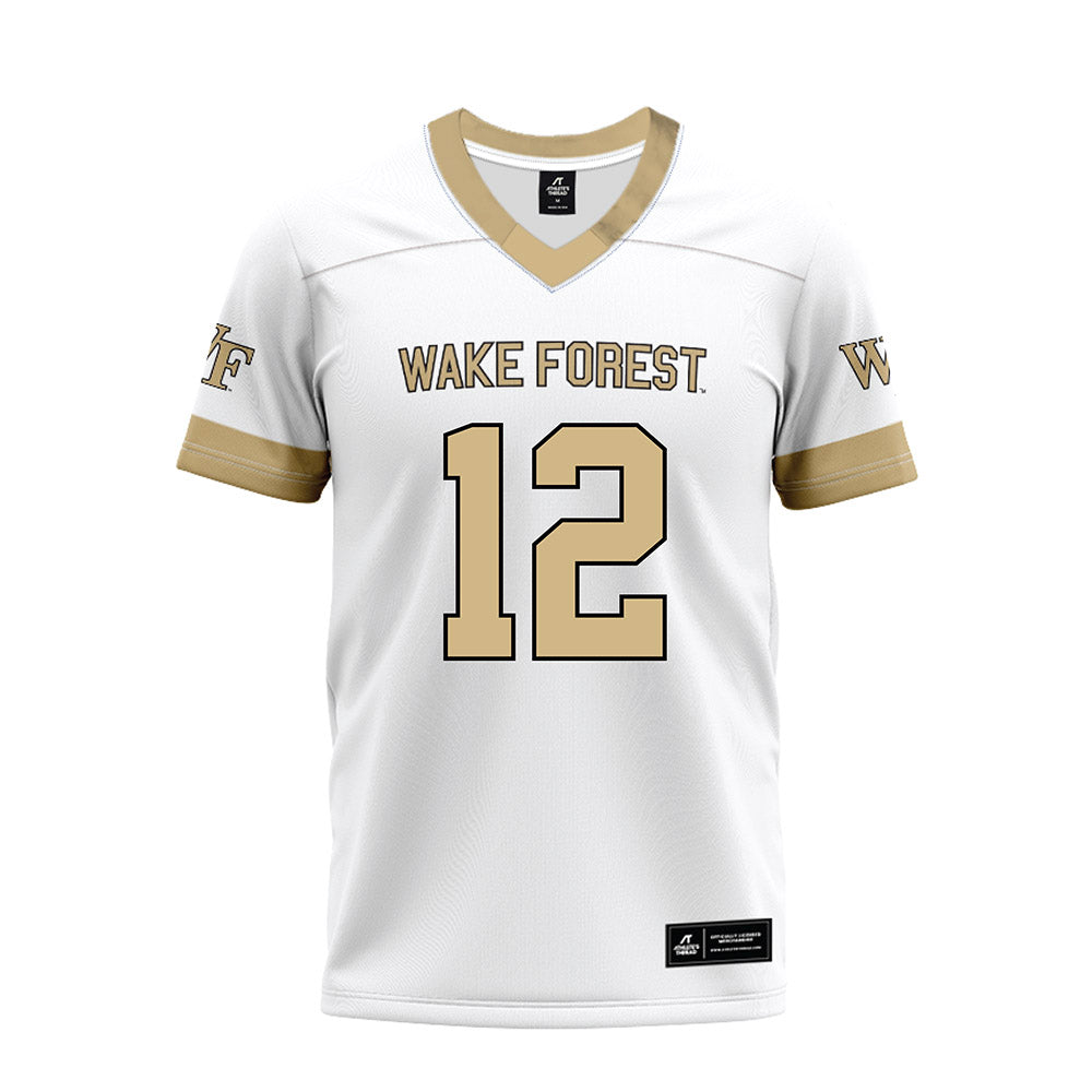 Wake Forest - NCAA Football : Tylan McNichols - White Premium Football Jersey-0