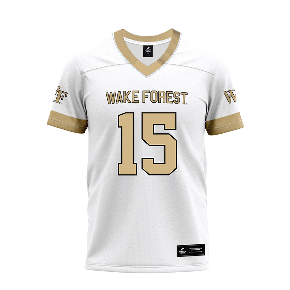 Wake Forest - NCAA Football : Gannon Jones - White Premium Football Jersey-0