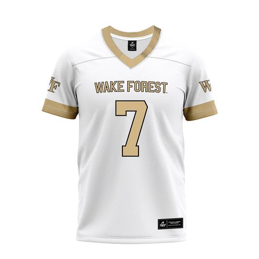 Wake Forest - NCAA Football : Buom Jock - White Premium Football Jersey-0