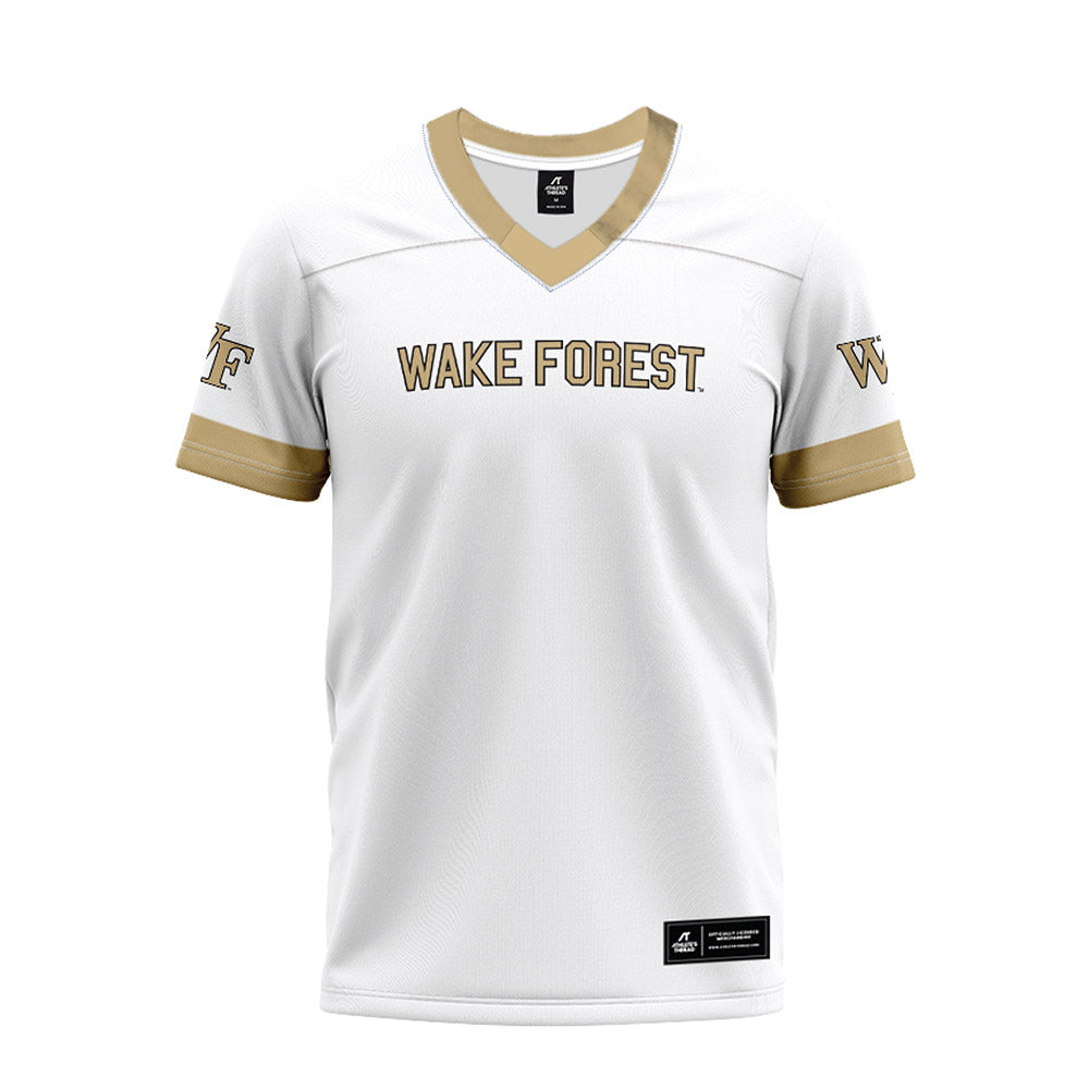 Wake Forest - NCAA Football : Kyndall McCaleb - White Premium Football Jersey-0