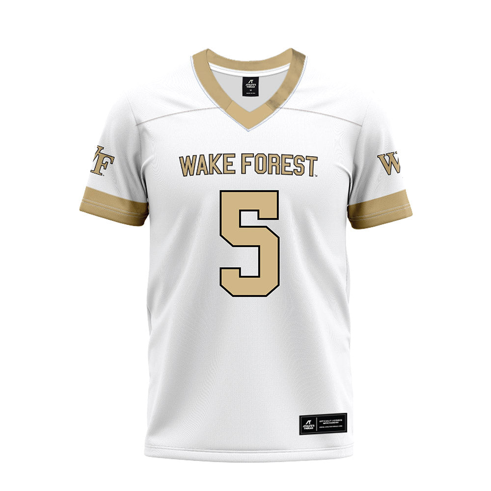 Wake Forest - NCAA Football : Kam Shanks - White Premium Football Jersey-0