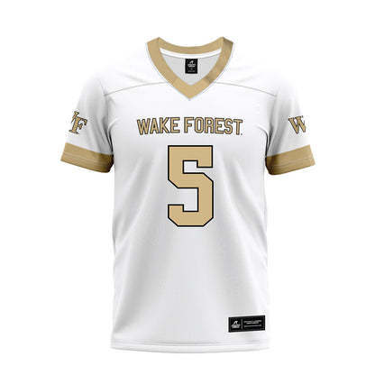 Wake Forest - NCAA Football : Kam Shanks - White Premium Football Jersey-0