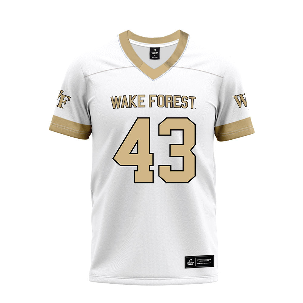 Wake Forest - NCAA Football : Frank Cusano - White Premium Football Jersey-0