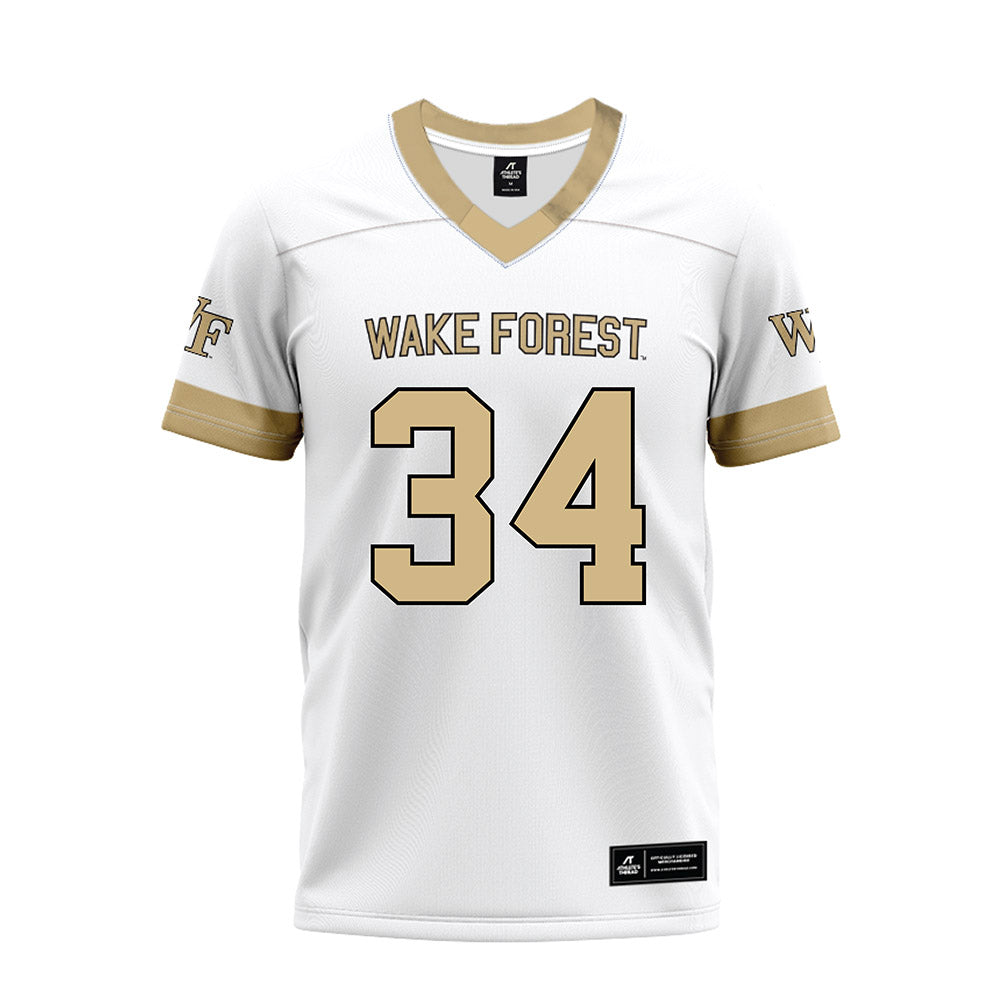 Wake Forest - NCAA Football : Micheal Ahoua - White Premium Football Jersey-0