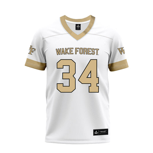 Wake Forest - NCAA Football : Micheal Ahoua - White Premium Football Jersey-0