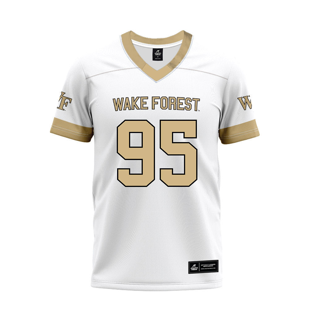 Wake Forest - NCAA Football : Brandon Smiley - White Premium Football Jersey-0