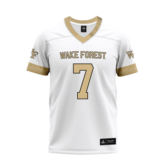 Wake Forest - NCAA Football : Buom Jock - White Premium Football Jersey-0