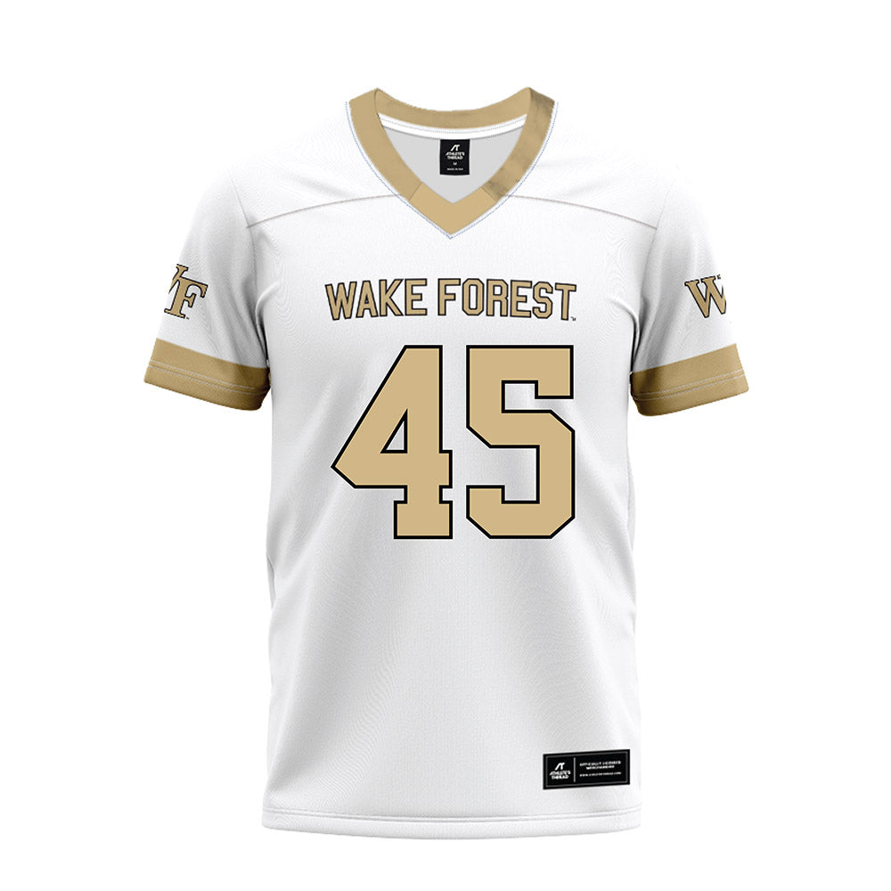 Wake Forest - NCAA Football : Ethan Hyams - White Premium Football Jersey-0