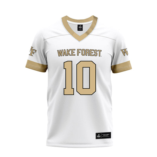 Wake Forest - NCAA Football : Jack Foley - White Premium Football Jersey-0
