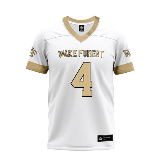 Wake Forest - NCAA Football : Ty Clark III - White Premium Football Jersey-0