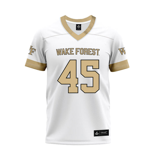 Wake Forest - NCAA Football : Ethan Hyams - White Premium Football Jersey-0