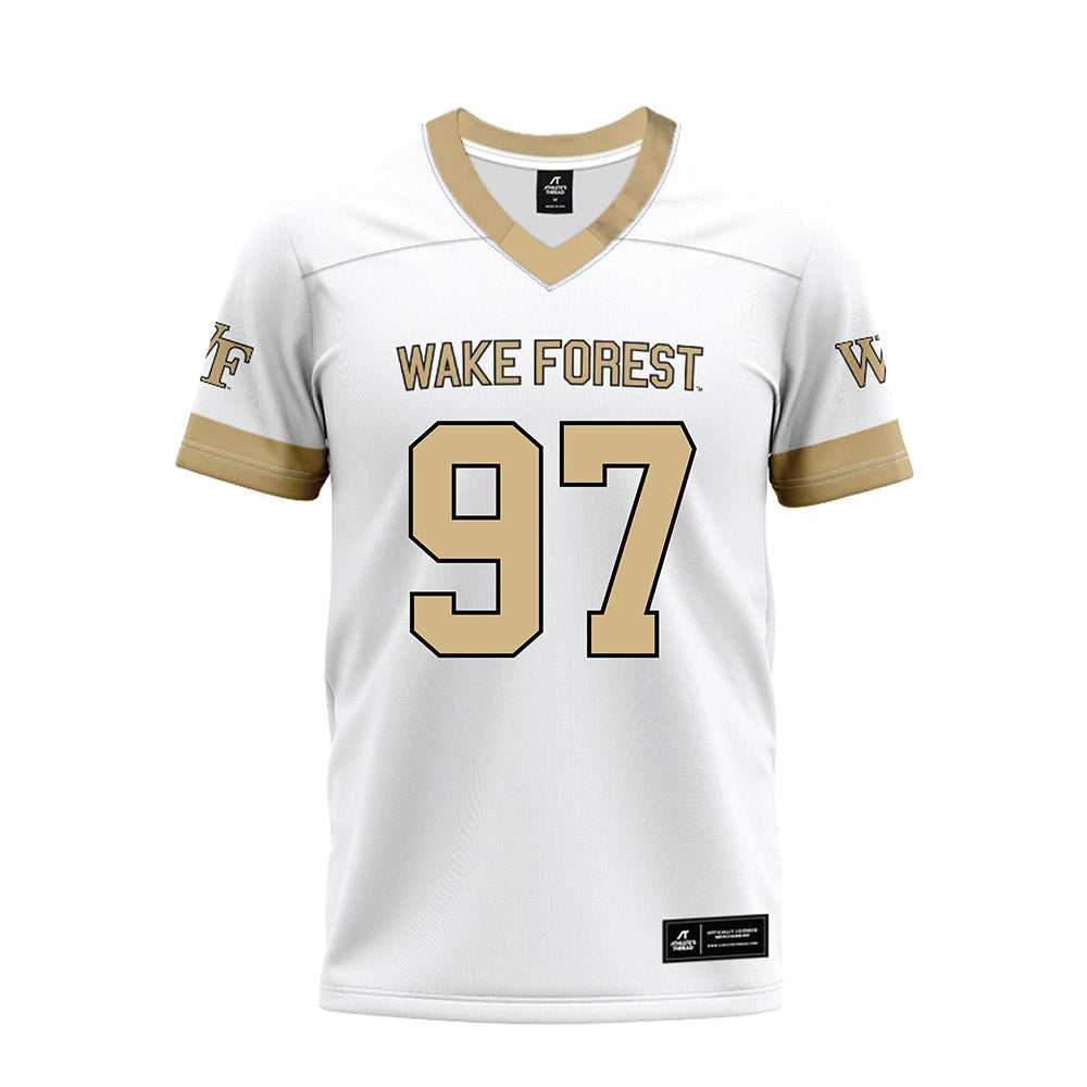 Wake Forest - NCAA Football : Matthew Herron - White Premium Football Jersey-0