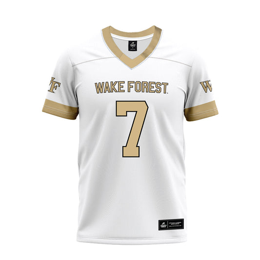 Wake Forest - NCAA Football : Buom Jock - White Premium Football Jersey-0