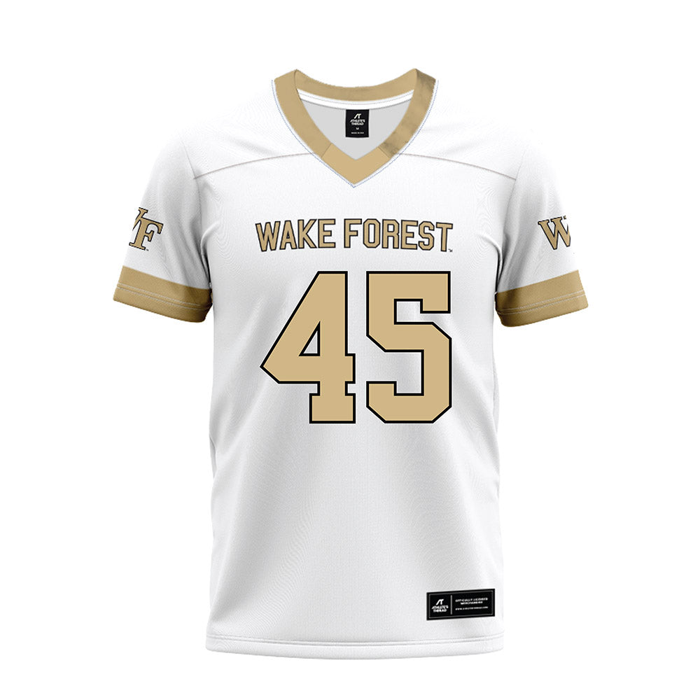 Wake Forest - NCAA Football : Ethan Hyams - White Premium Football Jersey-0