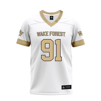 Wake Forest - NCAA Football : Lucas Smalls-Allen - White Premium Football Jersey-0