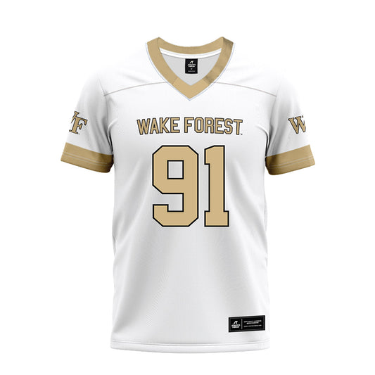 Wake Forest - NCAA Football : Lucas Smalls-Allen - White Premium Football Jersey-0