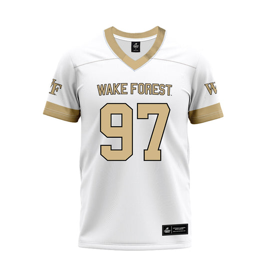 Wake Forest - NCAA Football : Josiah Pratt - White Premium Football Jersey-0