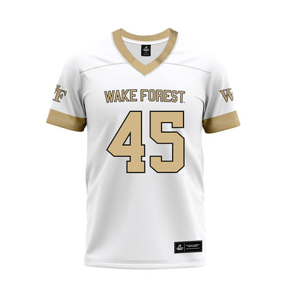 Wake Forest - NCAA Football : Ethan Hyams - White Premium Football Jersey-0