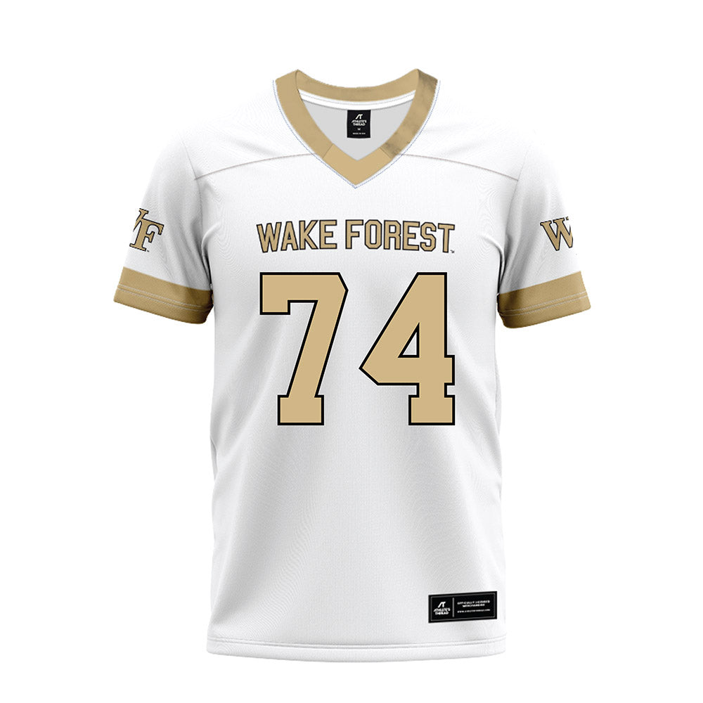 Wake Forest - NCAA Football : John Ohnegian - White Premium Football Jersey-0