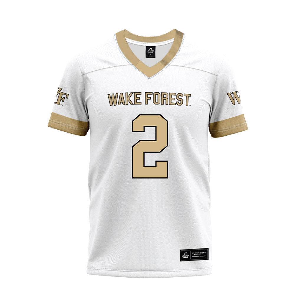 Wake Forest - NCAA Football : Brian Blades II - White Premium Football Jersey-0