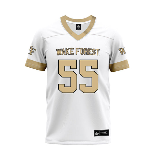 Wake Forest - NCAA Football : Tolu Olajide - White Premium Football Jersey-0