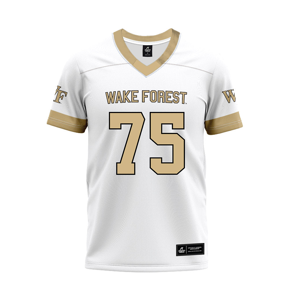 Wake Forest - NCAA Football : Derrell Johnson - White Premium Football Jersey-0