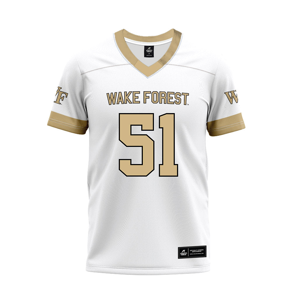 Wake Forest - NCAA Football : Devin McRae - White Premium Football Jersey-0