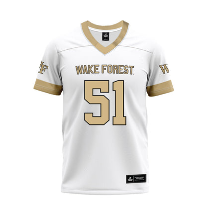 Wake Forest - NCAA Football : Devin McRae - White Premium Football Jersey-0