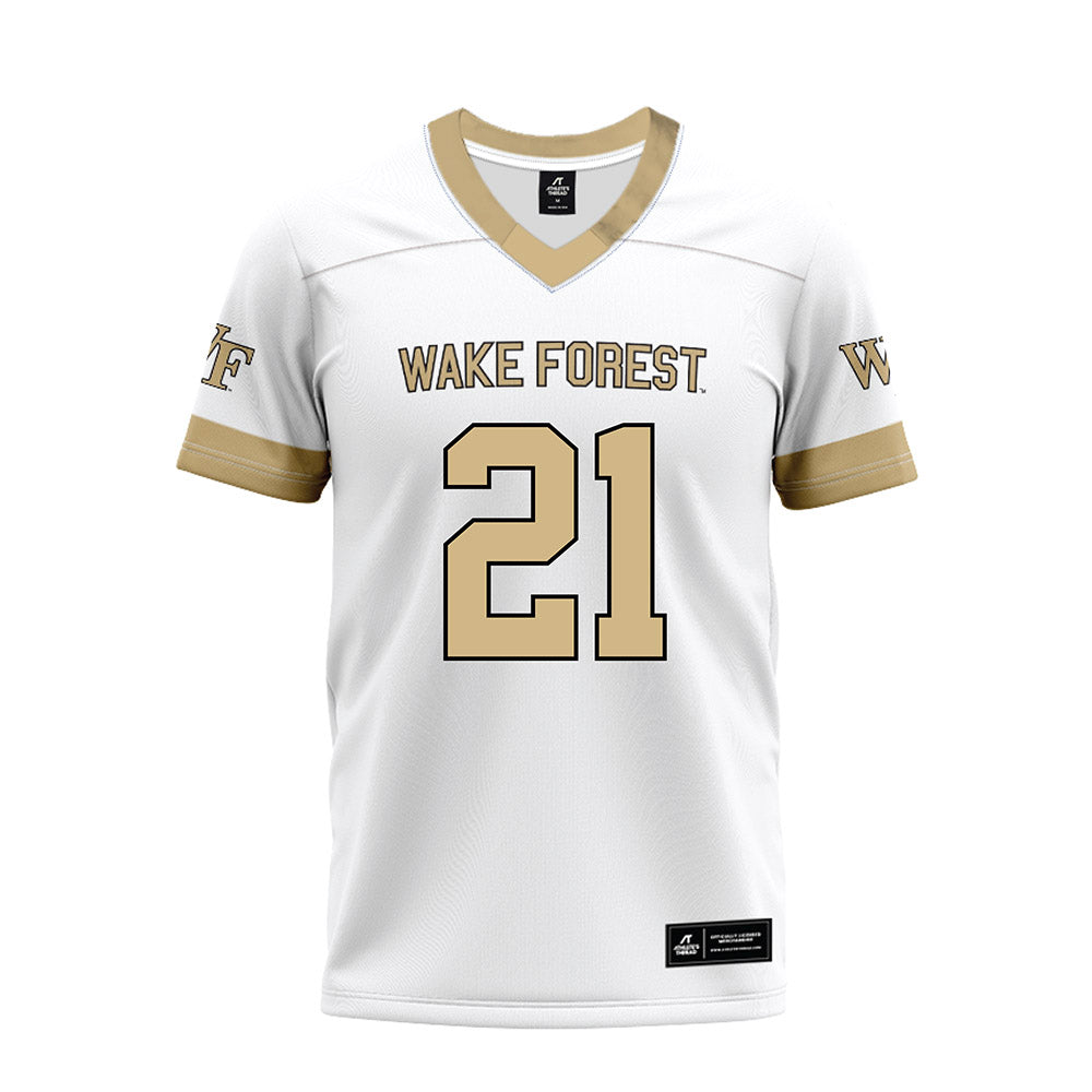 Wake Forest - NCAA Football : Aiden Hall - White Premium Football Jersey-0