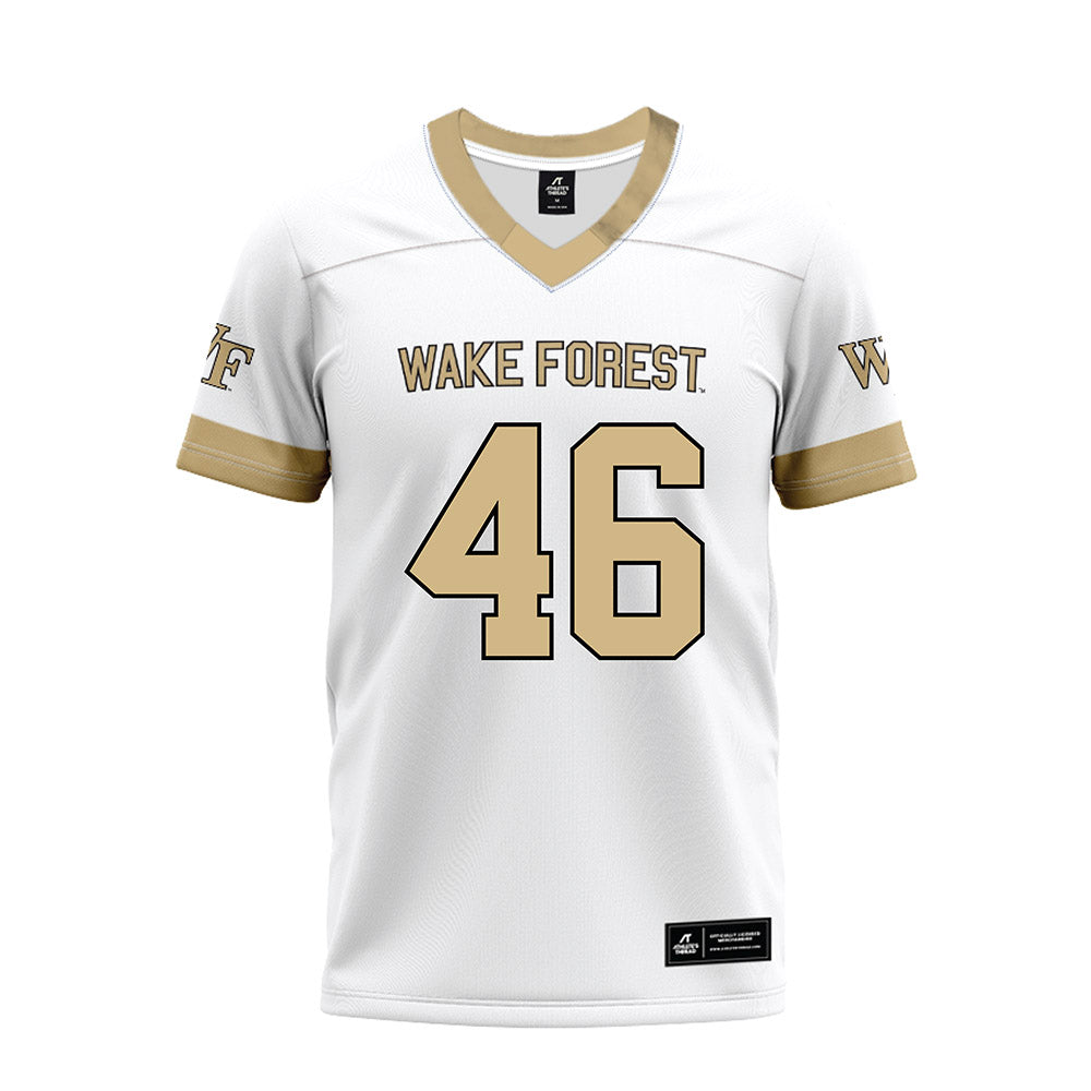 Wake Forest - NCAA Football : Deuce Dyce - White Premium Football Jersey-0