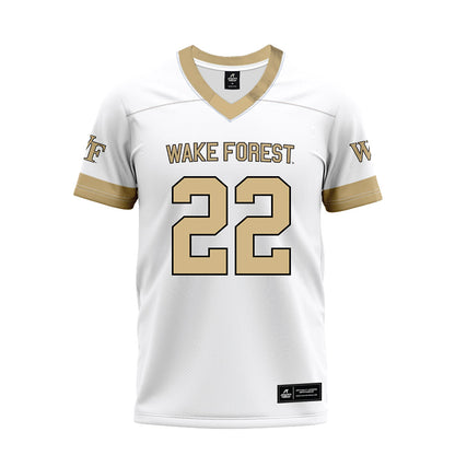 Wake Forest - NCAA Football : Deuce Lawrence - White Premium Football Jersey-0