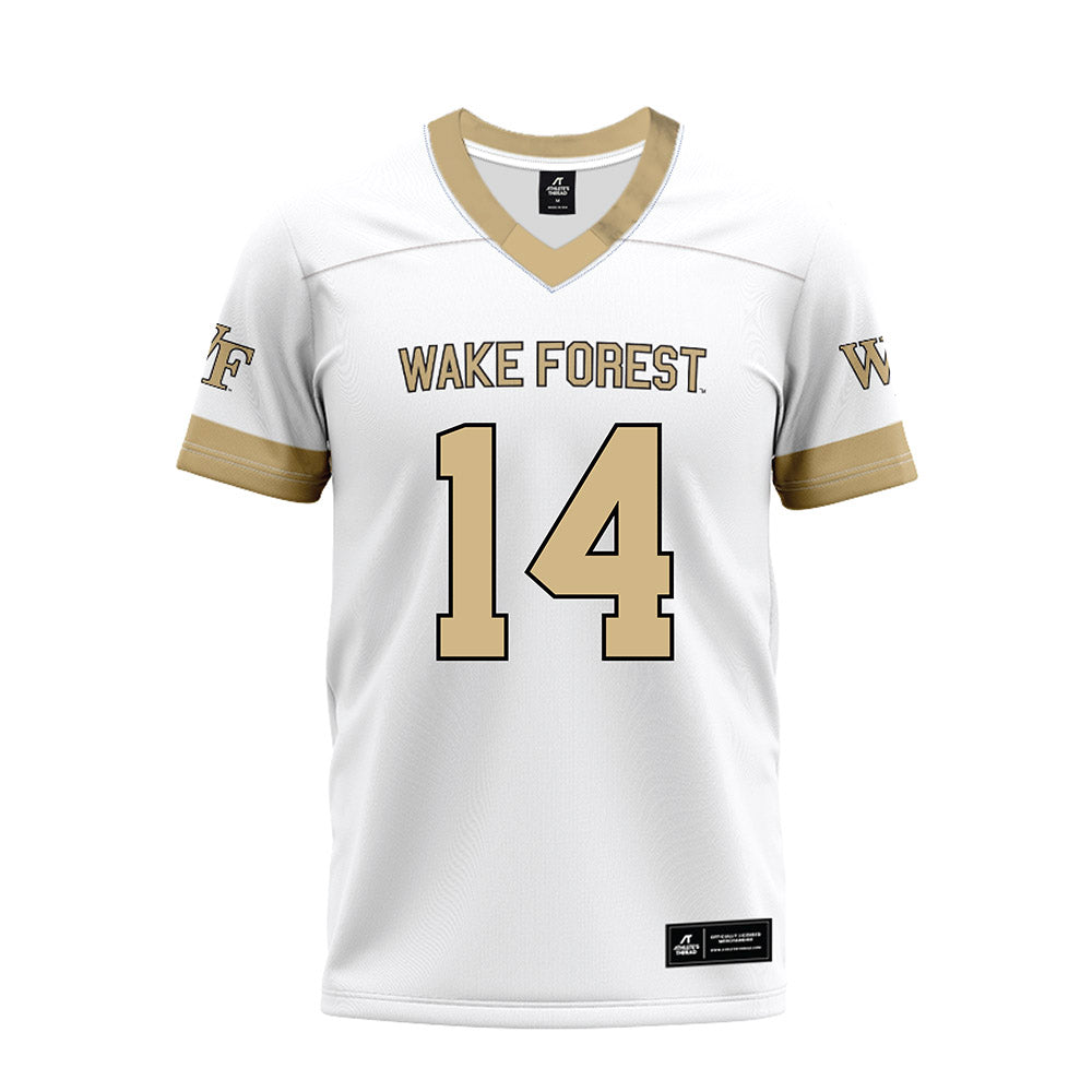 Wake Forest - NCAA Football : Tyler Walton - White Premium Football Jersey-0