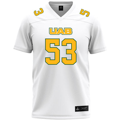UAB - NCAA Football : Baron Franks II - White Premium Football Jersey-0