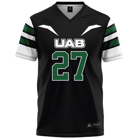 UAB - NCAA Football : Everett Roussaw Jr - Black Premium Football Jersey-0